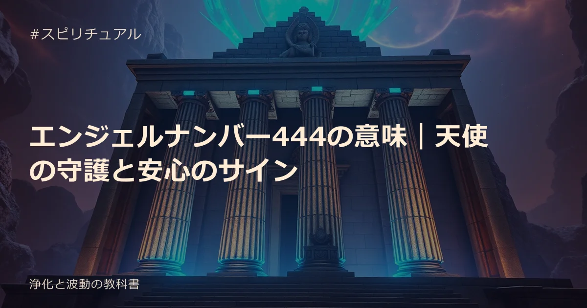 エンジェルナンバー444の意味｜天使の守護と安心のサイン